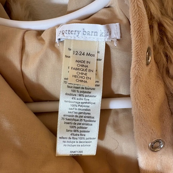 Pottery Barn Kids Baby Dog Labradoodle Costume Size 12-24 Months - Picture 4 of 7